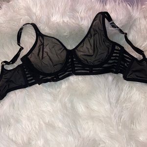 Underwire bralette, see through mesh